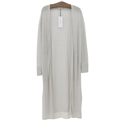 Like New Long Cardigan Linen Top Women's Light Gray M 6908982 Top M Women's