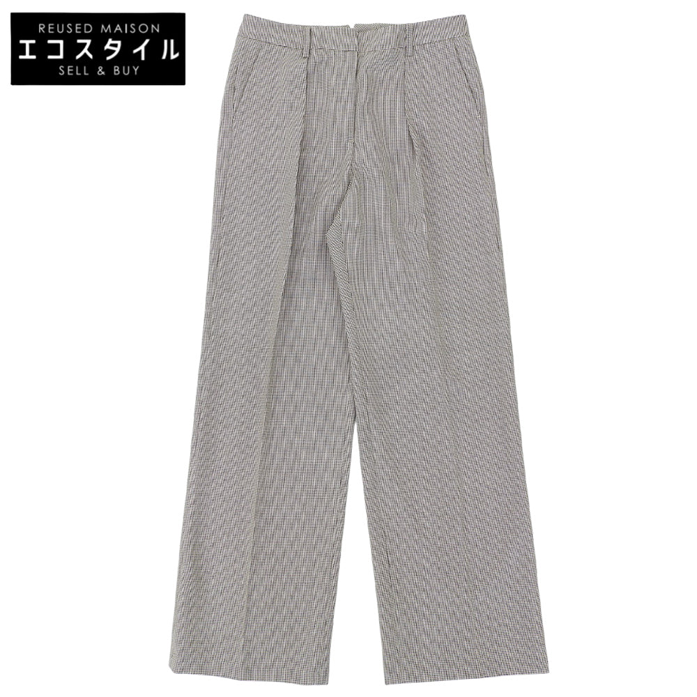 INCOTEX INCOTEX excellent-condition wool houndstooth slacks pants women's white black 40 J1192 pants