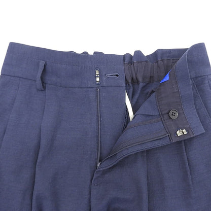 BLUE LABEL CRESTBRIDGE ブルーレーベルクレストブリッジ 美品 リボンベルト リネン パンツ ボトムス レディース ネイビー 38 55R35-193-29 ボトムス