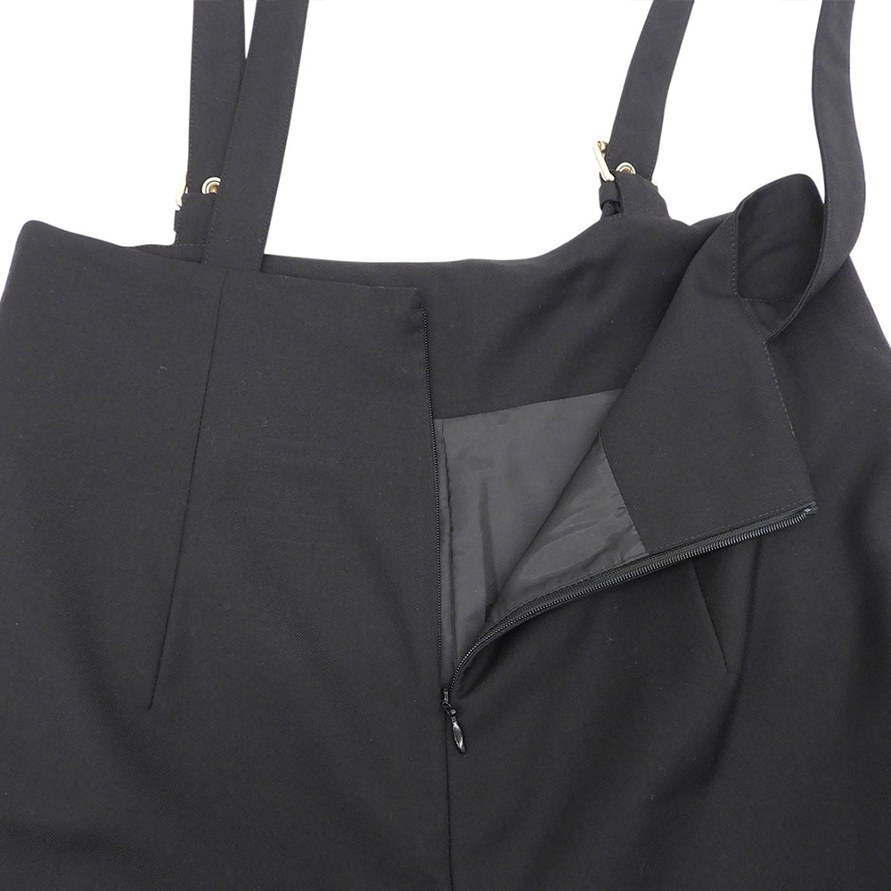 High-Waisted Women's Black Jumpsuit 36 55R80-822-09 Overalls All-in-one 36 Women's