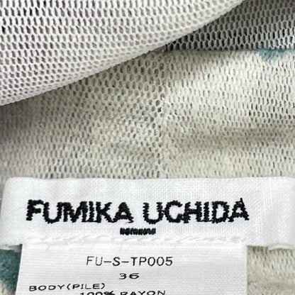 FUMIKA UCHIDA フミカウチダ FU-S-TP005 IVORY FLOCKY PRINTED TULLE DOUBLE-FRONT BODYSUIT トップス