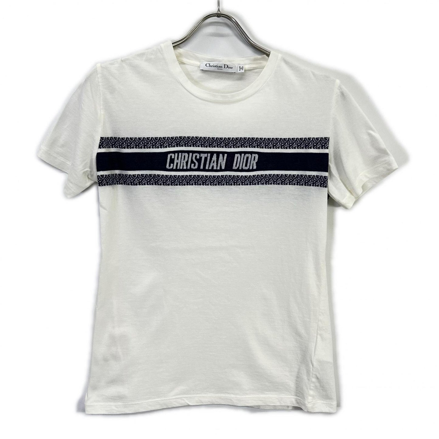 Christian Dior クリスチャンディオール 【国内正規】143T04A4043 シグネチャーバンドロゴTシャツ トップス