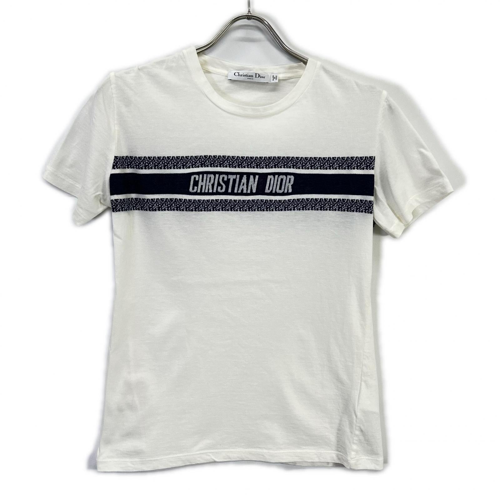 Christian Dior クリスチャンディオール 【国内正規】143T04A4043 シグネチャーバンドロゴTシャツ トップス