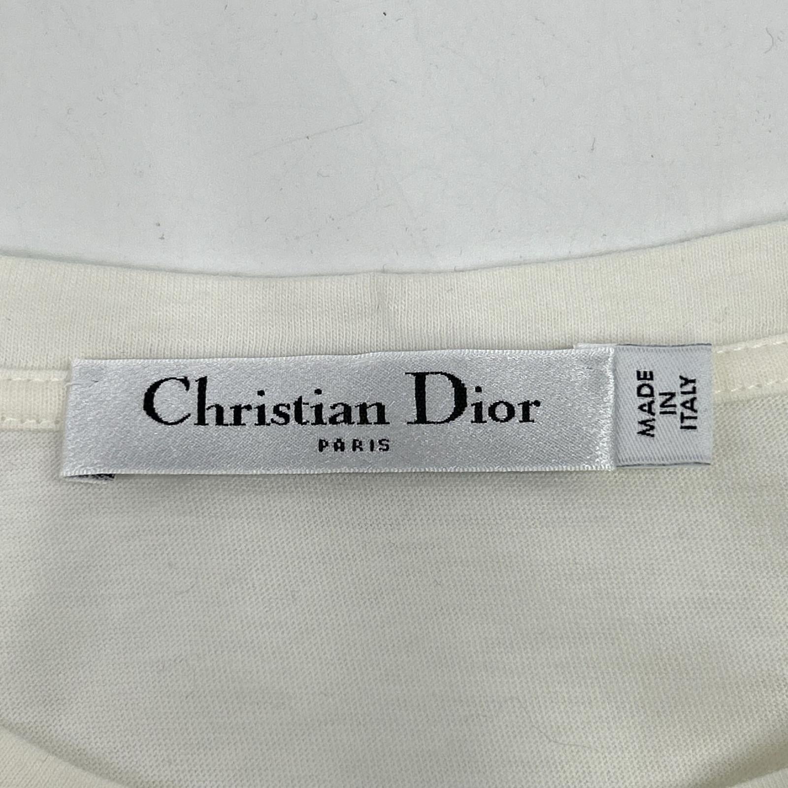 Christian Dior クリスチャンディオール 【国内正規】143T04A4043 シグネチャーバンドロゴTシャツ トップス