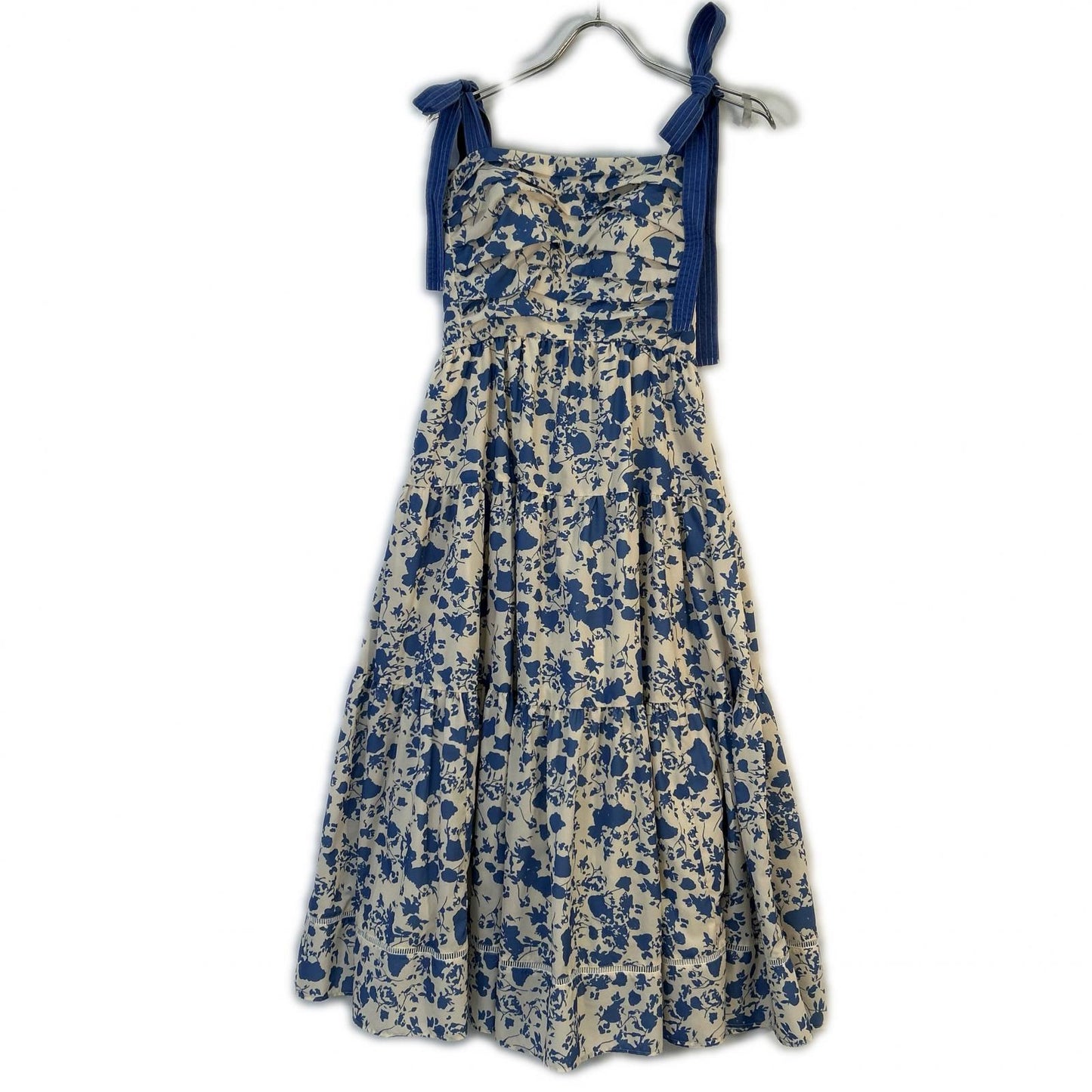 Estella.K 12225204 Blue Sandra Floral Print Long Dress