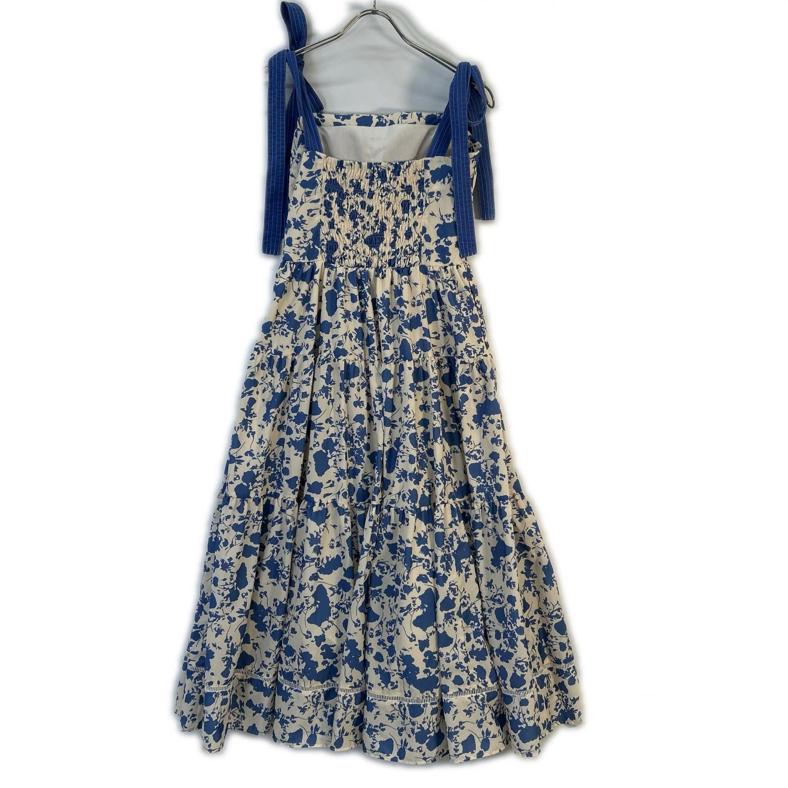 Estella.K 12225204 Blue Sandra Floral Print Long Dress