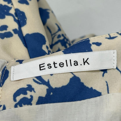 Estella.K 12225204 Blue Sandra Floral Print Long Dress