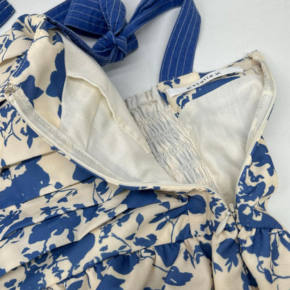 Estella.K 12225204 Blue Sandra Floral Print Long Dress
