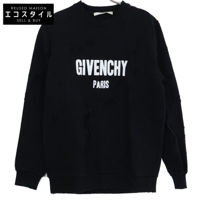 GIVENCHY 【Domestic Regular Product】17AW BM70393Y0S Logo Print Distressed Sweatshirt/Top