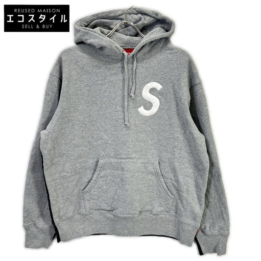 Supreme 21AW Gray S Logo Split Hooded Sweatshirt Top