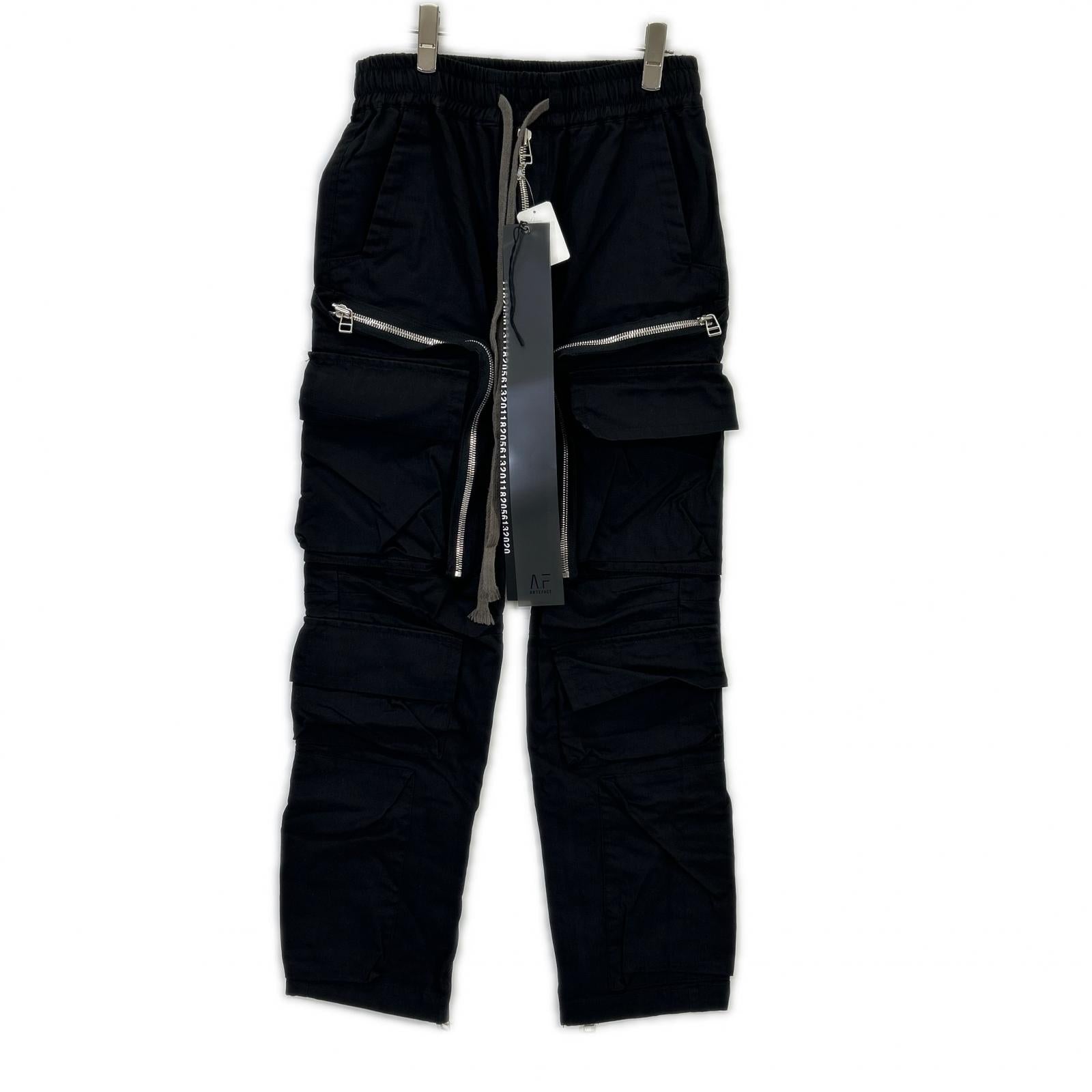 A.F ARTEFACT エーエフアーティファクト ag-6043 ブラック パンツ ZIP CARGO POCKET PANTS ボトムス