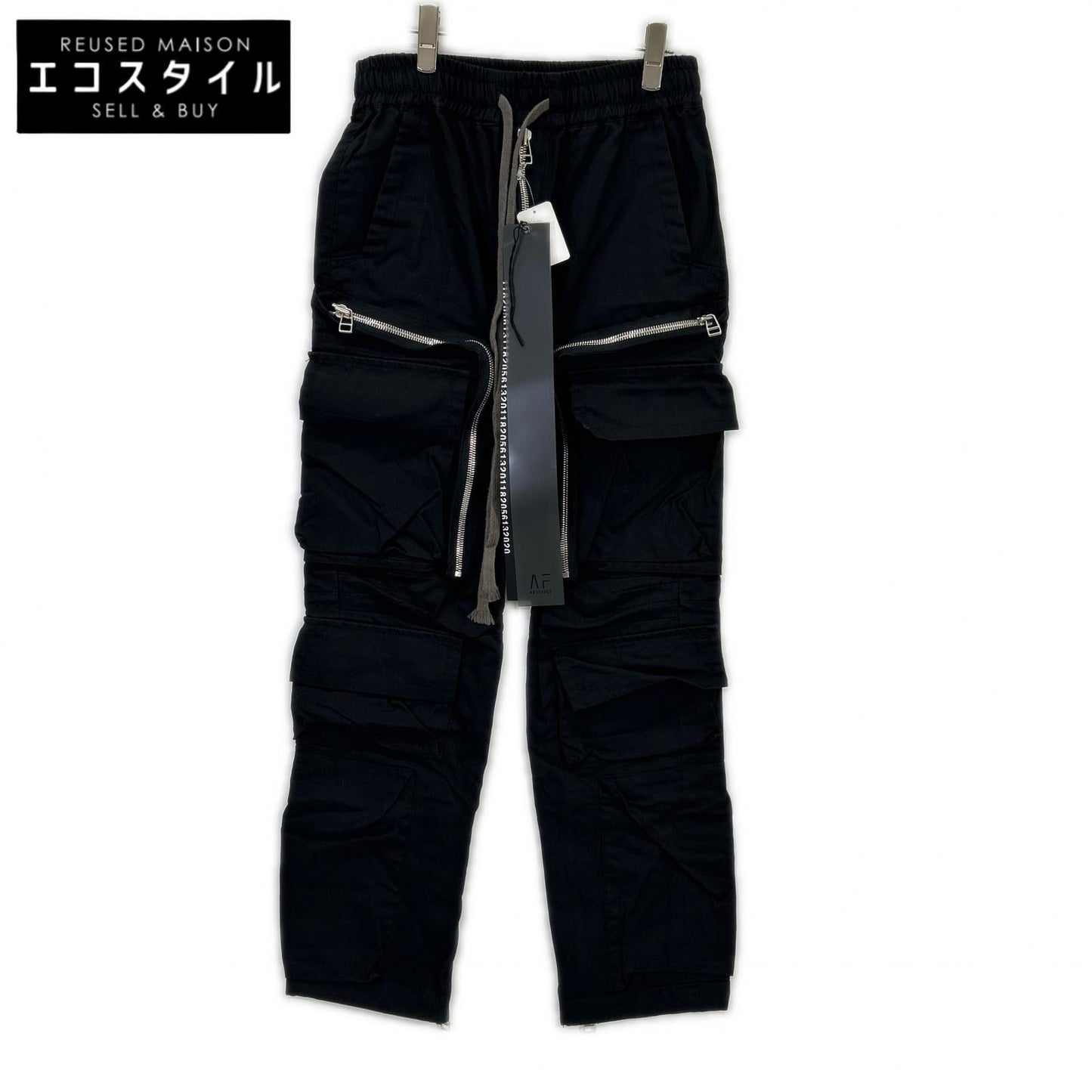 A.F ARTEFACT エーエフアーティファクト ag-6043 ブラック パンツ ZIP CARGO POCKET PANTS ボトムス