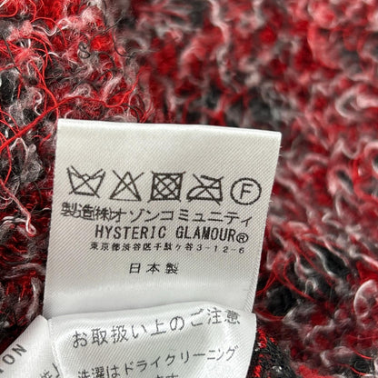 HYSTERIC GLAMOUR ヒステリックグラマー 24年 02243CS02 レッド METAL LOGO刺繍 プルオーバー トップス