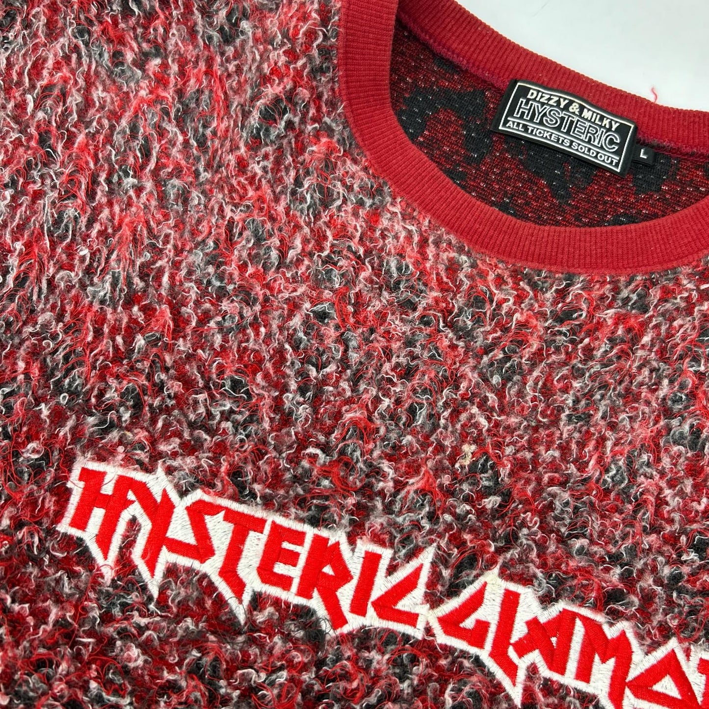 HYSTERIC GLAMOUR ヒステリックグラマー 24年 02243CS02 レッド METAL LOGO刺繍 プルオーバー トップス