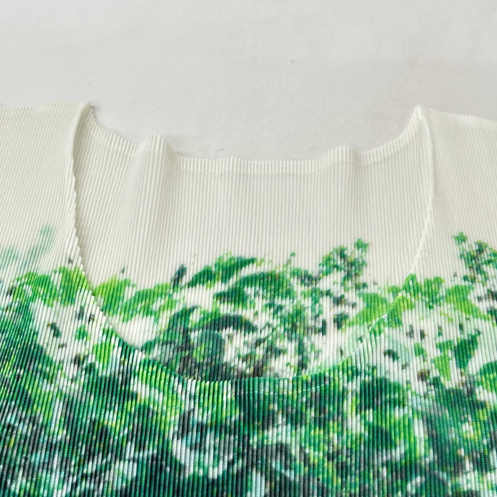 PLEATS PLEASE ISSEY MIYAKE [Excellent Condition] PP13FK332 All-Over Print Short-Sleeve Top