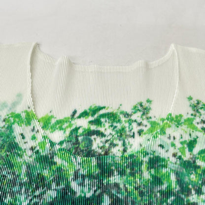 PLEATS PLEASE ISSEY MIYAKE [Excellent Condition] PP13FK332 All-Over Print Short-Sleeve Top