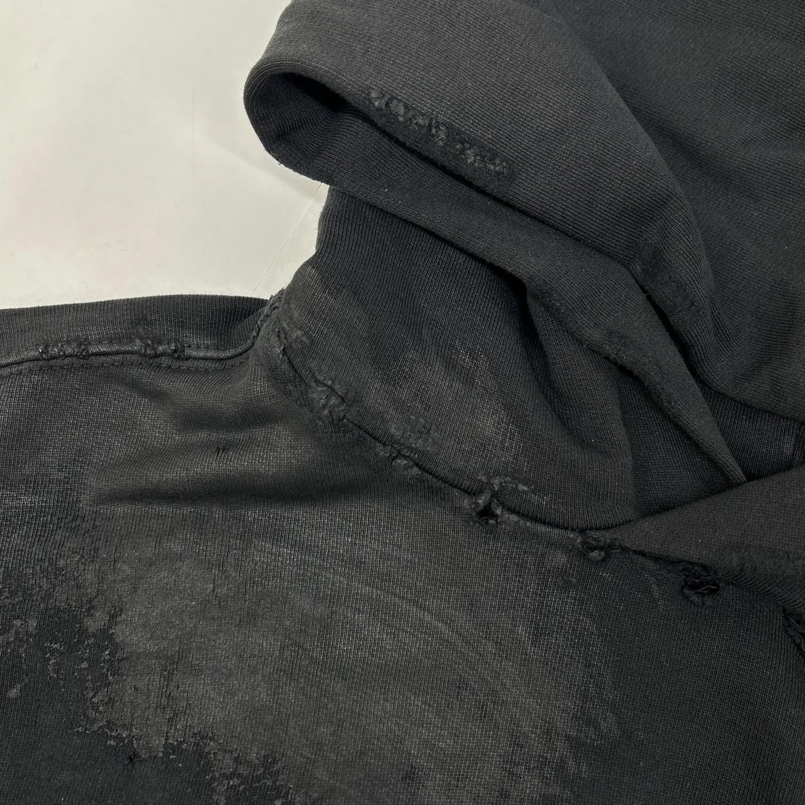 BALENCIAGA バレンシアガ 【国内正規/23年製】742603 TOVN7 BBプリント ダメージ加工 プルオーバー パーカー トップス