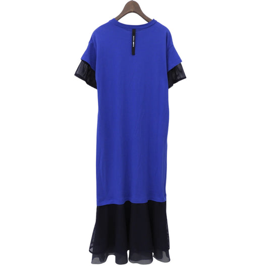 Mesh Joint T-Shirt Dress for Women Blue 2 25SS Dress 2 Women