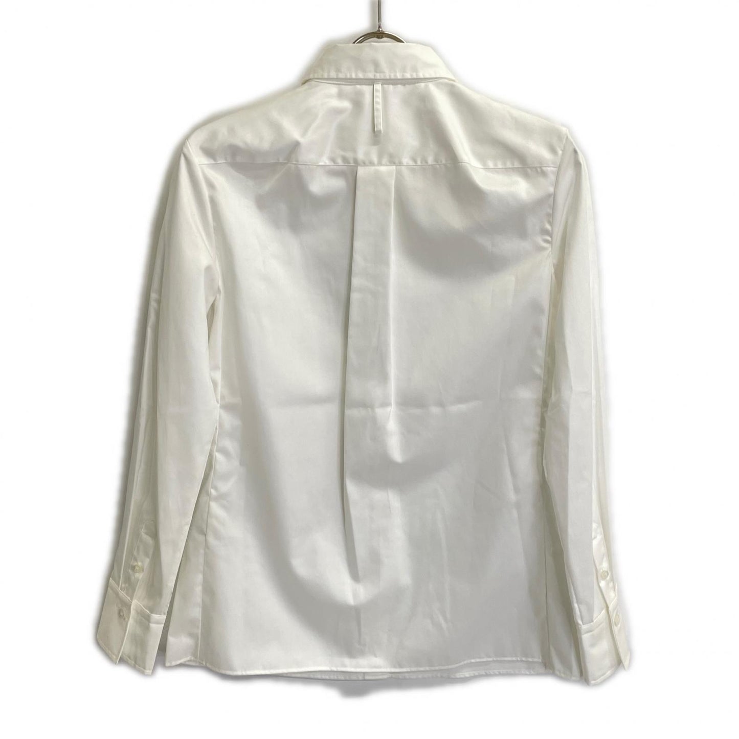 HERMES 96-7601 White Cotton Sellier Shell Button Shirt Top