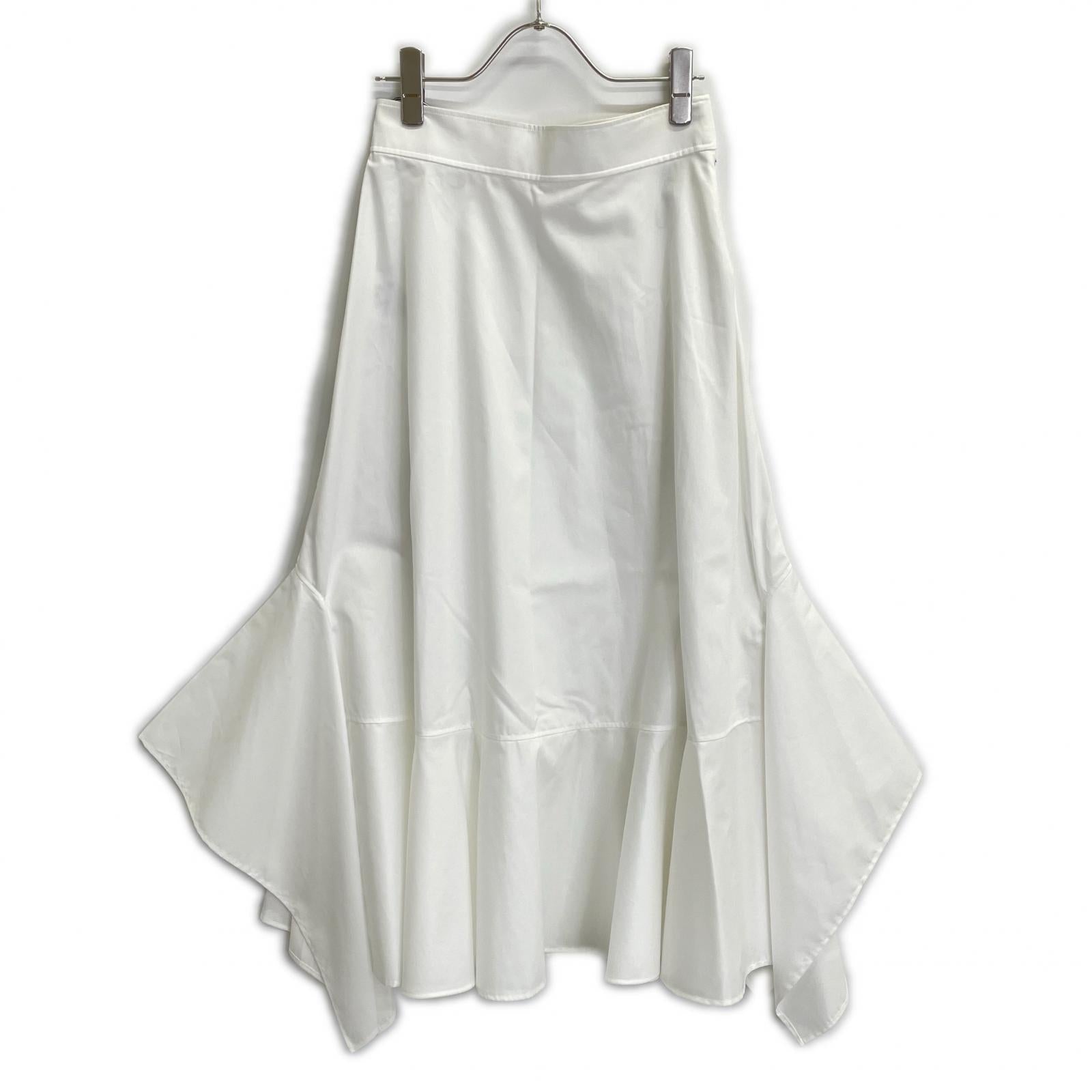 HERMES 96-7304 White Cotton Mermaid Skirt