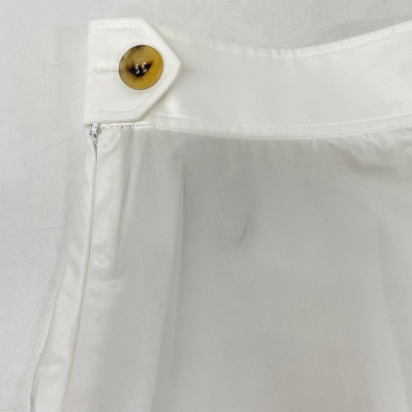 HERMES 96-7304 White Cotton Mermaid Skirt