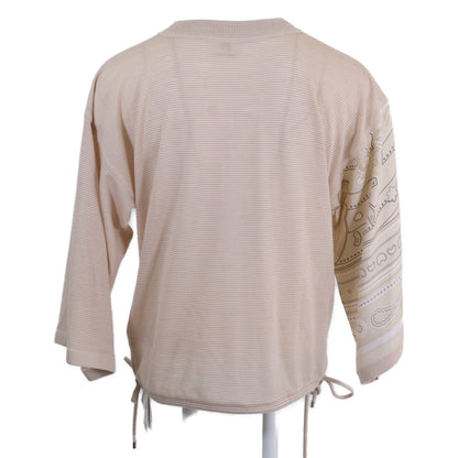 HERMES 爱马仕 近全新 国内专柜 5H2809DJ 25AW CANDY LIBRIS BANDANA 真丝斜纹羊毛混纺 女士上衣