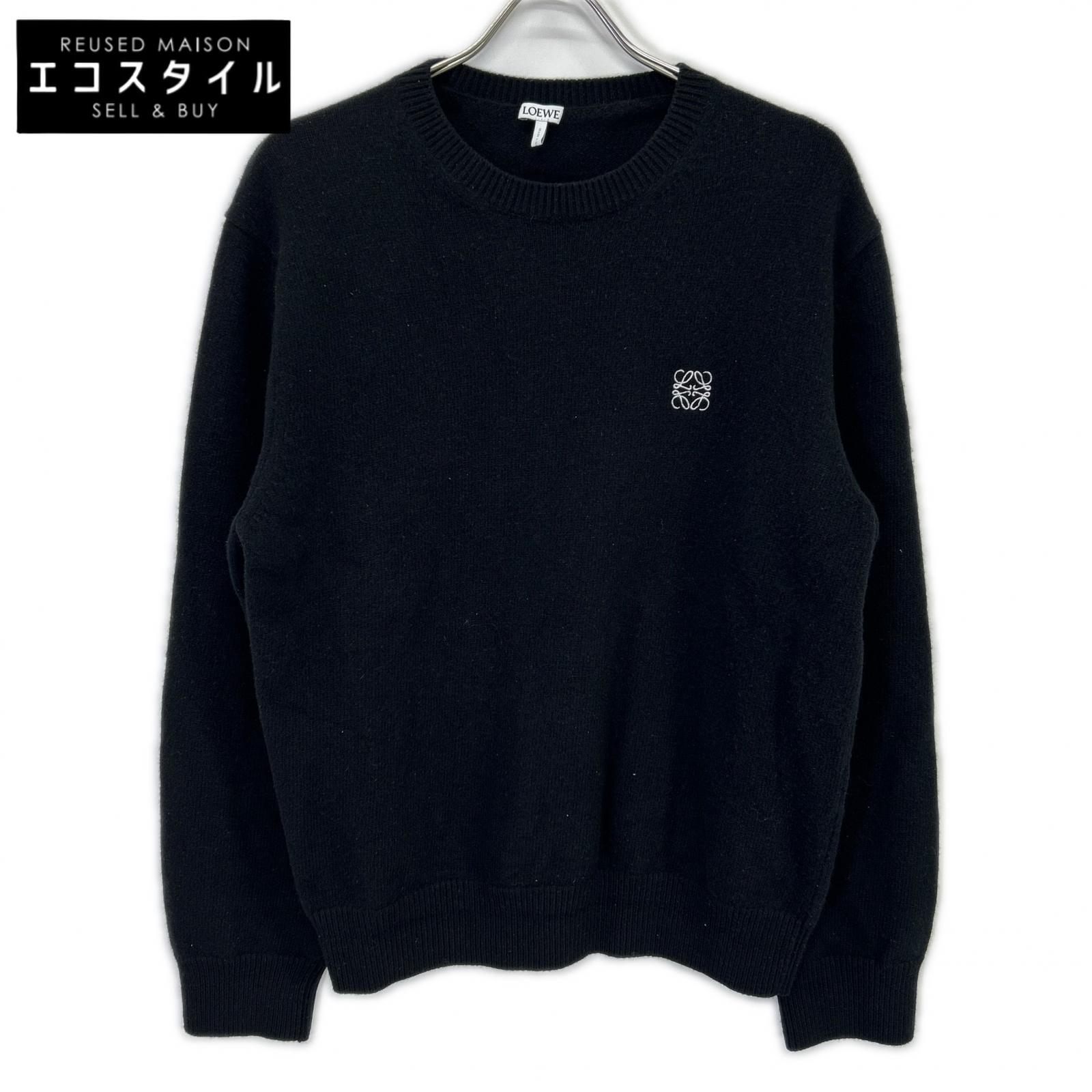 LOEWE LOEWE H526Y14KH1 Black Wool Anagram Sweater Top