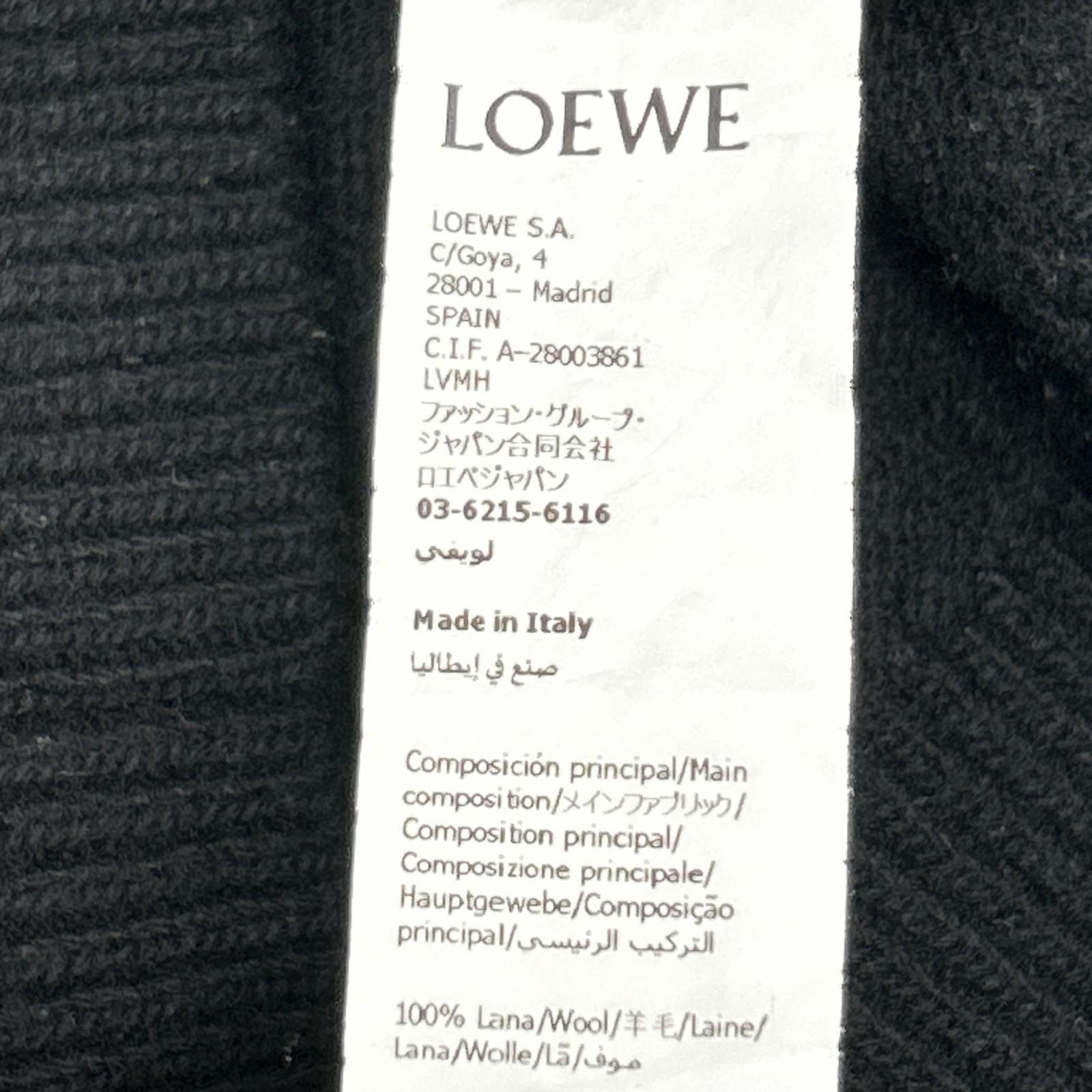 LOEWE LOEWE H526Y14KH1 Black Wool Anagram Sweater Top