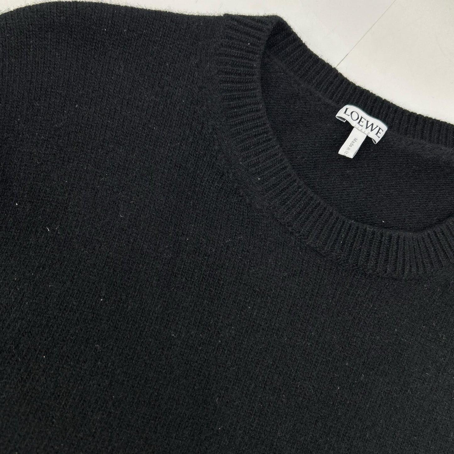LOEWE LOEWE H526Y14KH1 Black Wool Anagram Sweater Top
