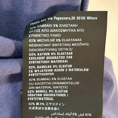 PRADA プラダ SJN250 22SS ネイビー ラバーロゴ ポケット Tシャツ トップス