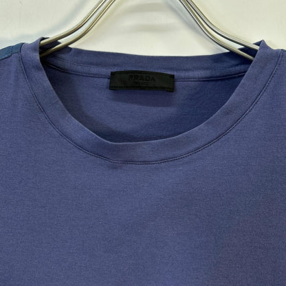 PRADA プラダ SJN250 22SS ネイビー ラバーロゴ ポケット Tシャツ トップス