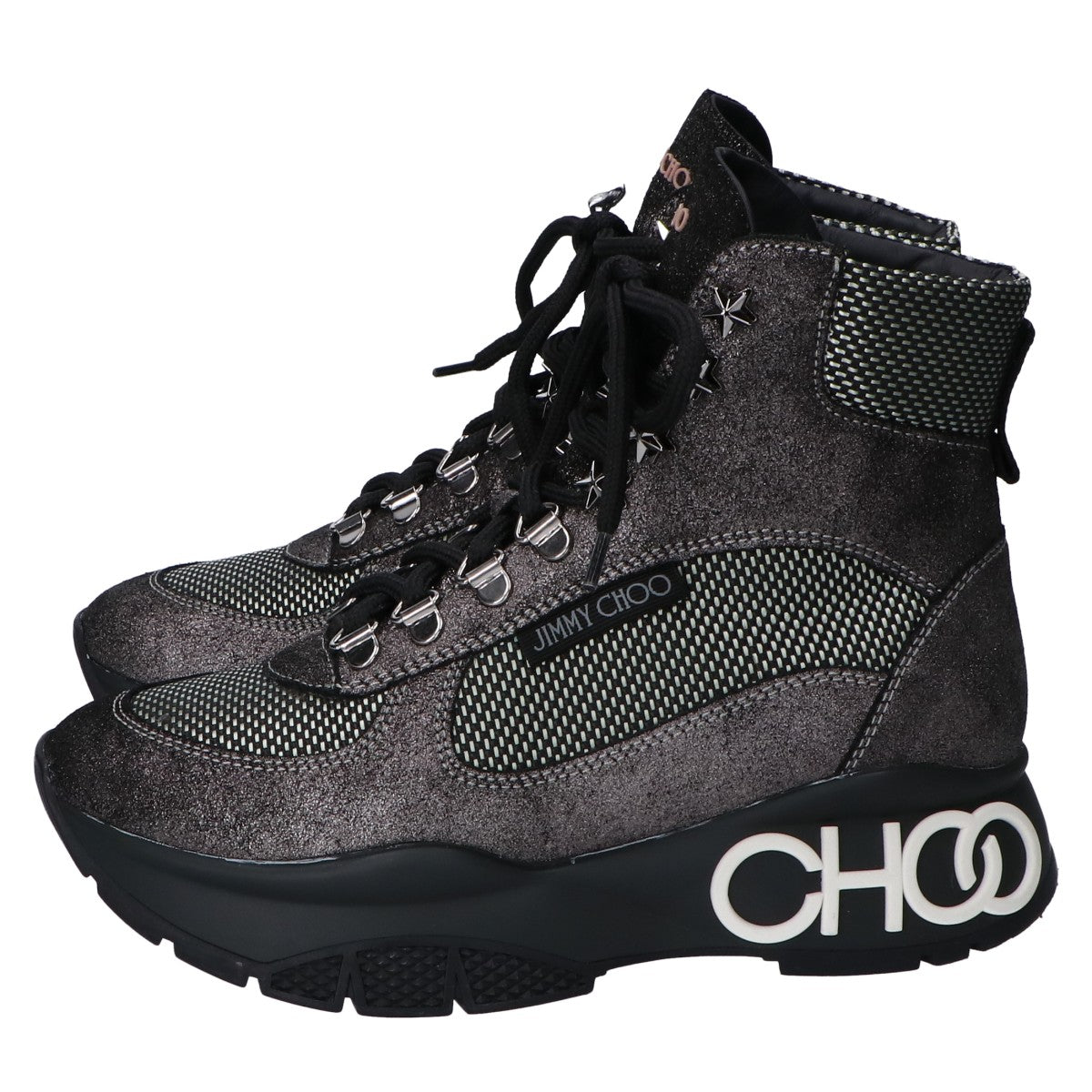 JIMMY CHOO Gray INCA/F Short Trekking Shoes