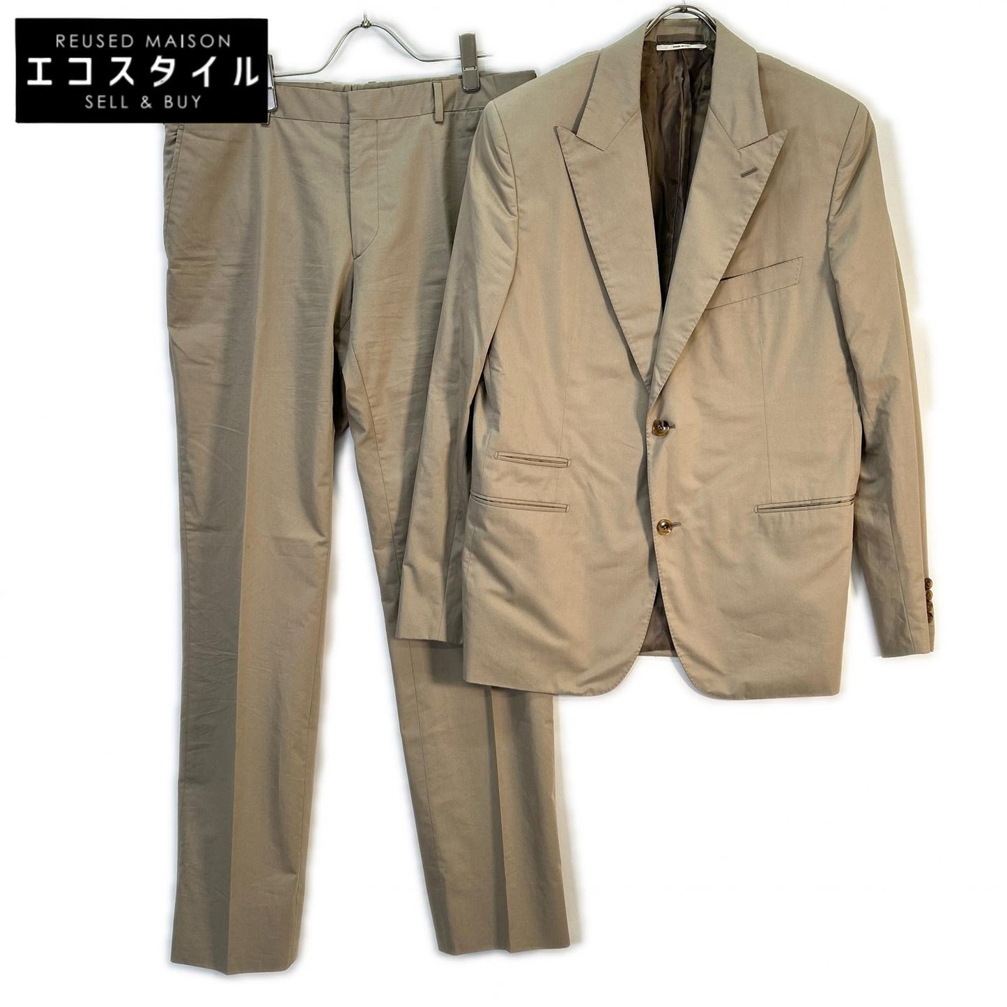 日本国内正品 A9210 棉质 双扣 单排扣 西服套装 52/8R 男士