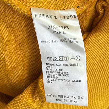 × FREAKS STORE 213-1255 ｵﾚﾝｼﾞ ﾛｺﾞﾜｯﾍﾟﾝ ﾊﾟｰｶｰ【洗濯 トップス L メンズ