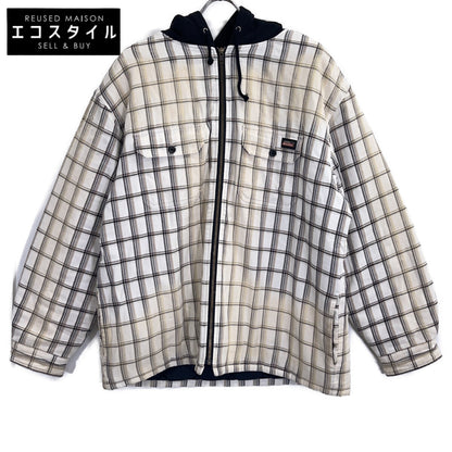 Supreme シュプリーム 23FW ホワイト チェック柄 ×Dickies Plaid Hooded Zip Up Shirt ジャケット