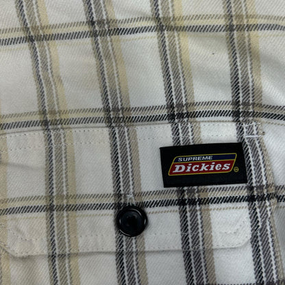 Supreme シュプリーム 23FW ホワイト チェック柄 ×Dickies Plaid Hooded Zip Up Shirt ジャケット