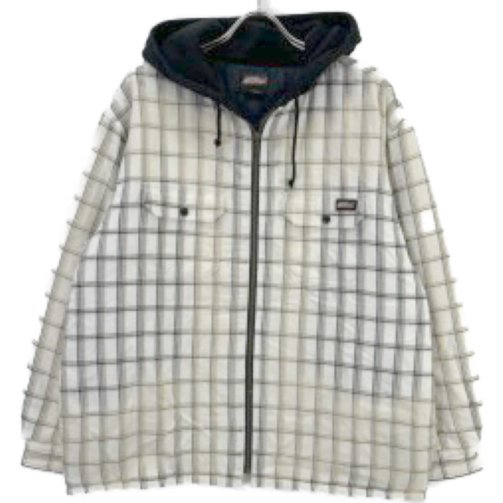 Supreme シュプリーム 23FW ホワイト チェック柄 ×Dickies Plaid Hooded Zip Up Shirt ジャケット