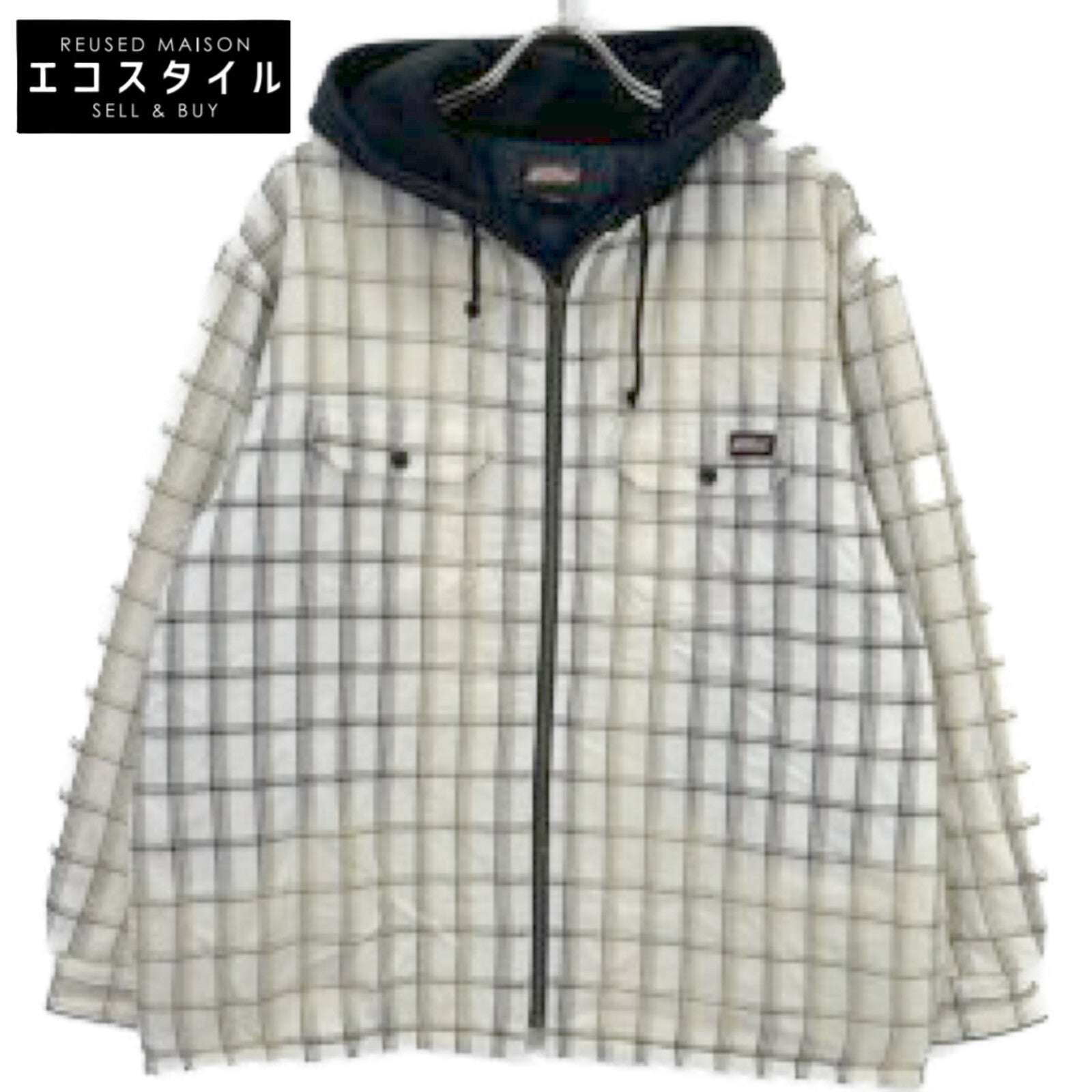Supreme シュプリーム 23FW ホワイト チェック柄 ×Dickies Plaid Hooded Zip Up Shirt ジャケット