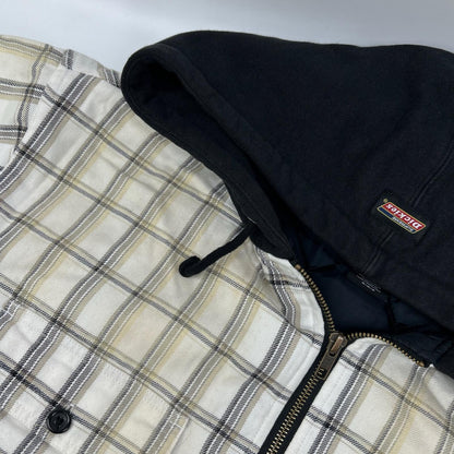 Supreme シュプリーム 23FW ホワイト チェック柄 ×Dickies Plaid Hooded Zip Up Shirt ジャケット