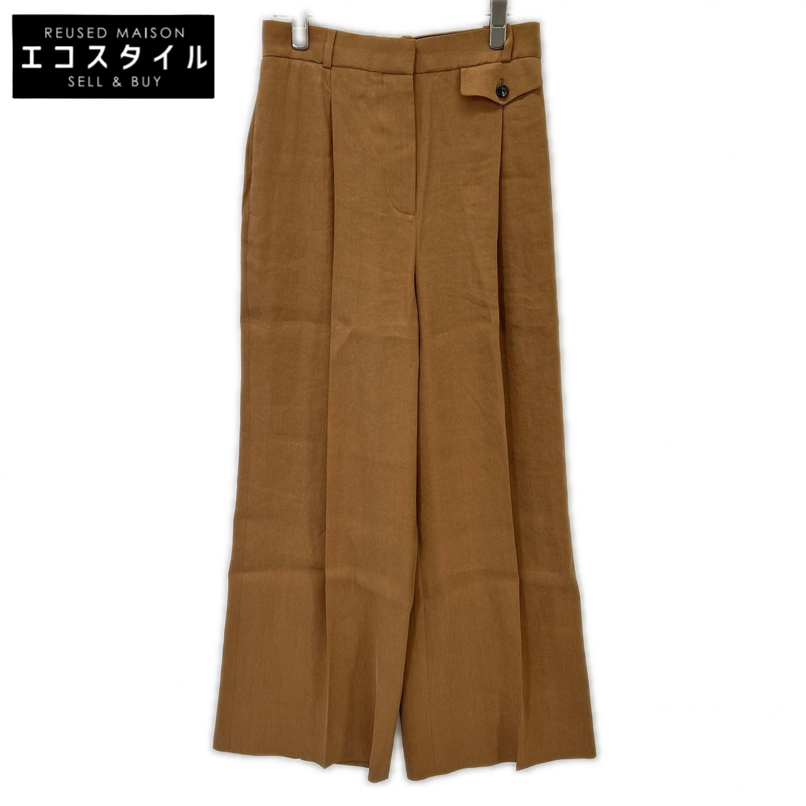 Loro Piana ロロピアーナ FAN4297 ペーパー×シルク ワイドパンツ ボトムス