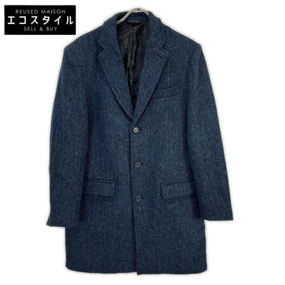 Harris Tweed ハリスツイード 【HERRINGBONE CLUB】ネイビー コート コート