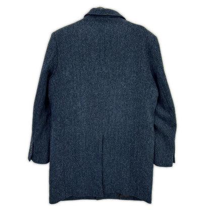 Harris Tweed ハリスツイード 【HERRINGBONE CLUB】ネイビー コート コート