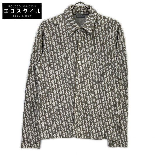 DIOR ディオール 20SS 023M550AT099 ブラウン オブリーク コットン総柄シャツ トップス