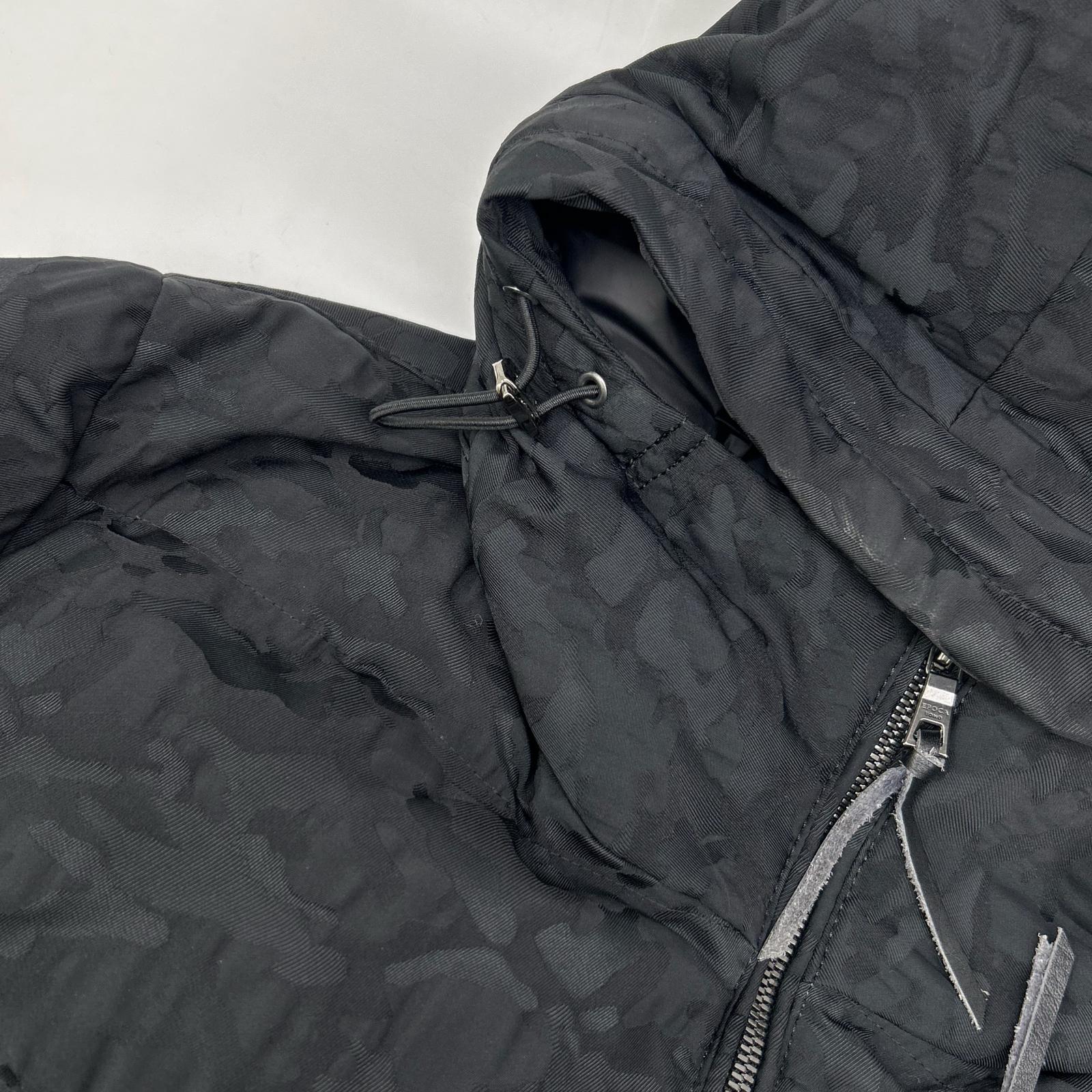Black Camo Feather Blend Down Jacket 48 Men's