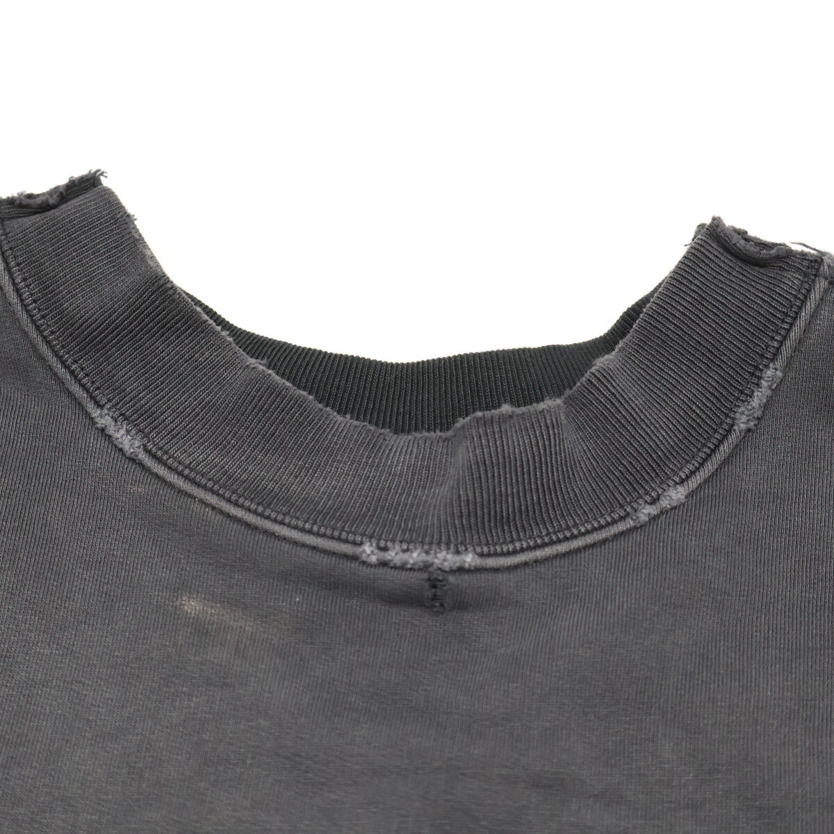 BALENCIAGA バレンシアガ 【国内正規/23年製】791614 Double Front Crew ダブルフロント ダメージ加工 クルーネック スウェットシャツ トップス