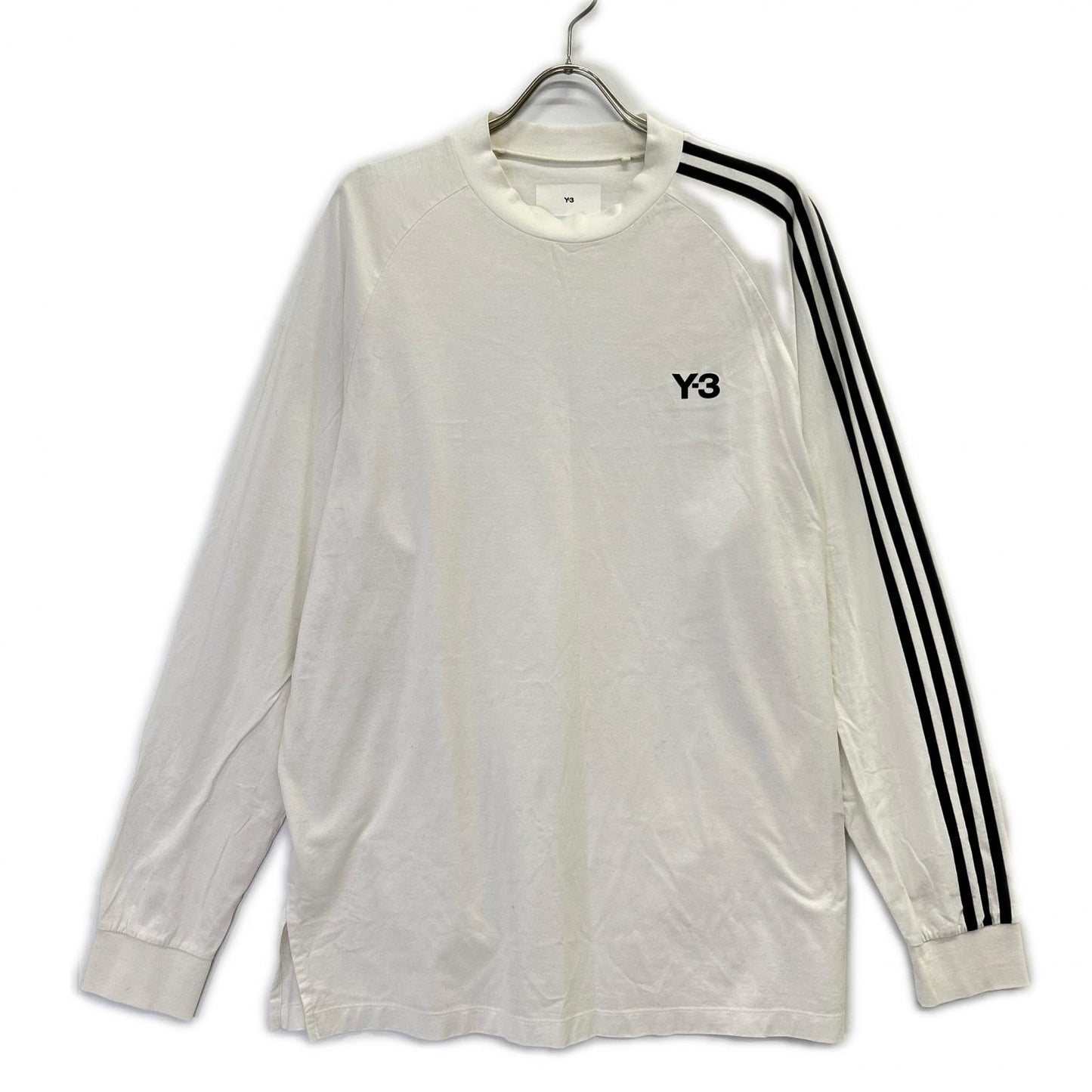 Y-3 ワイスリー IA1421 ホワイト スリーストライプ 長袖カットソー トップス