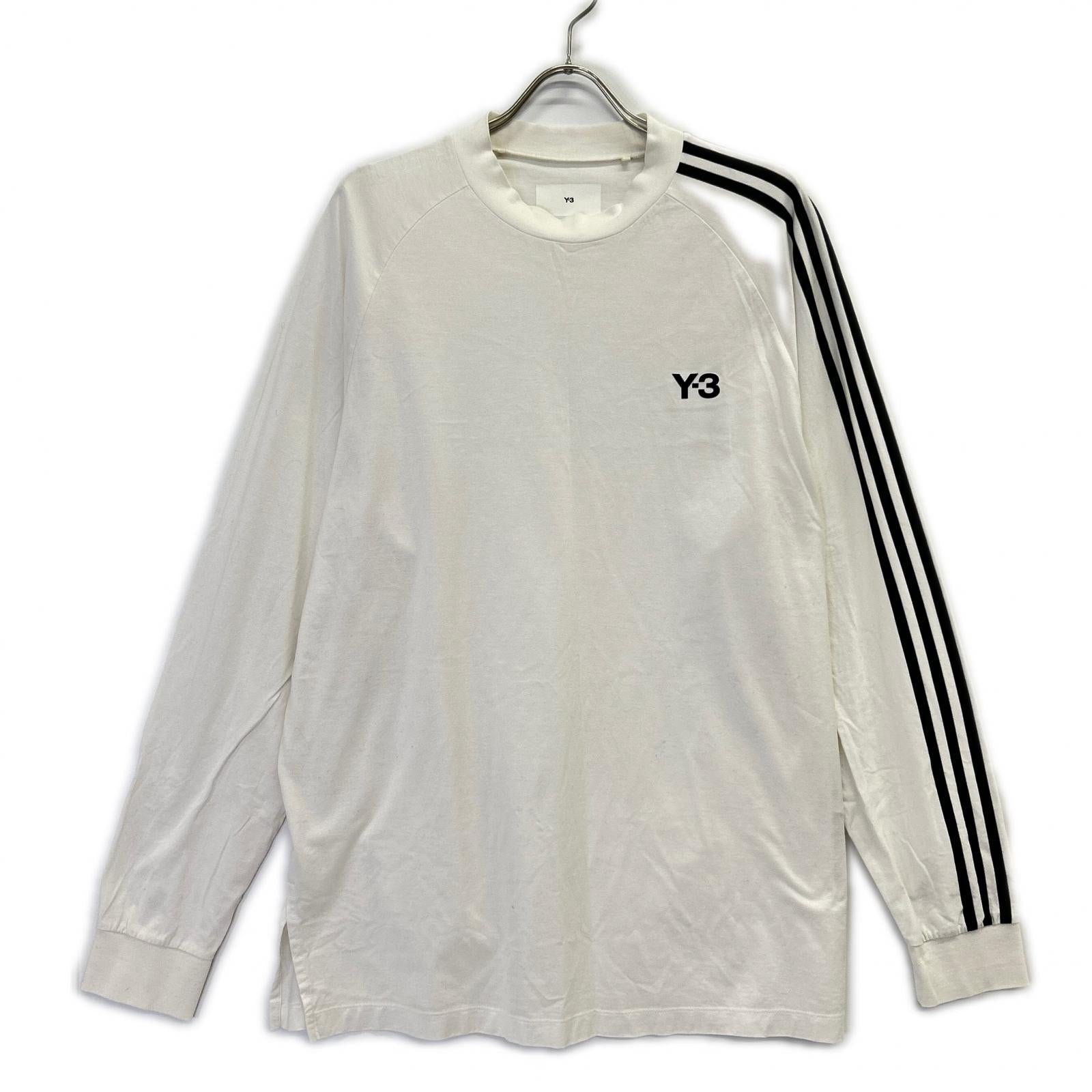 Y-3 ワイスリー IA1421 ホワイト スリーストライプ 長袖カットソー トップス