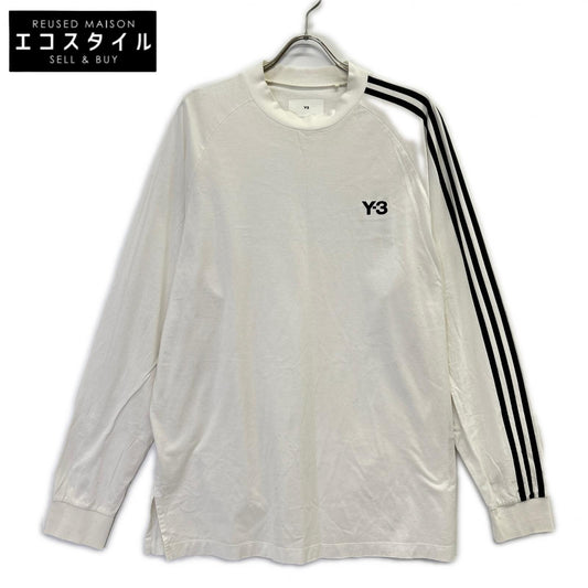 Y-3 ワイスリー IA1421 ホワイト スリーストライプ 長袖カットソー トップス