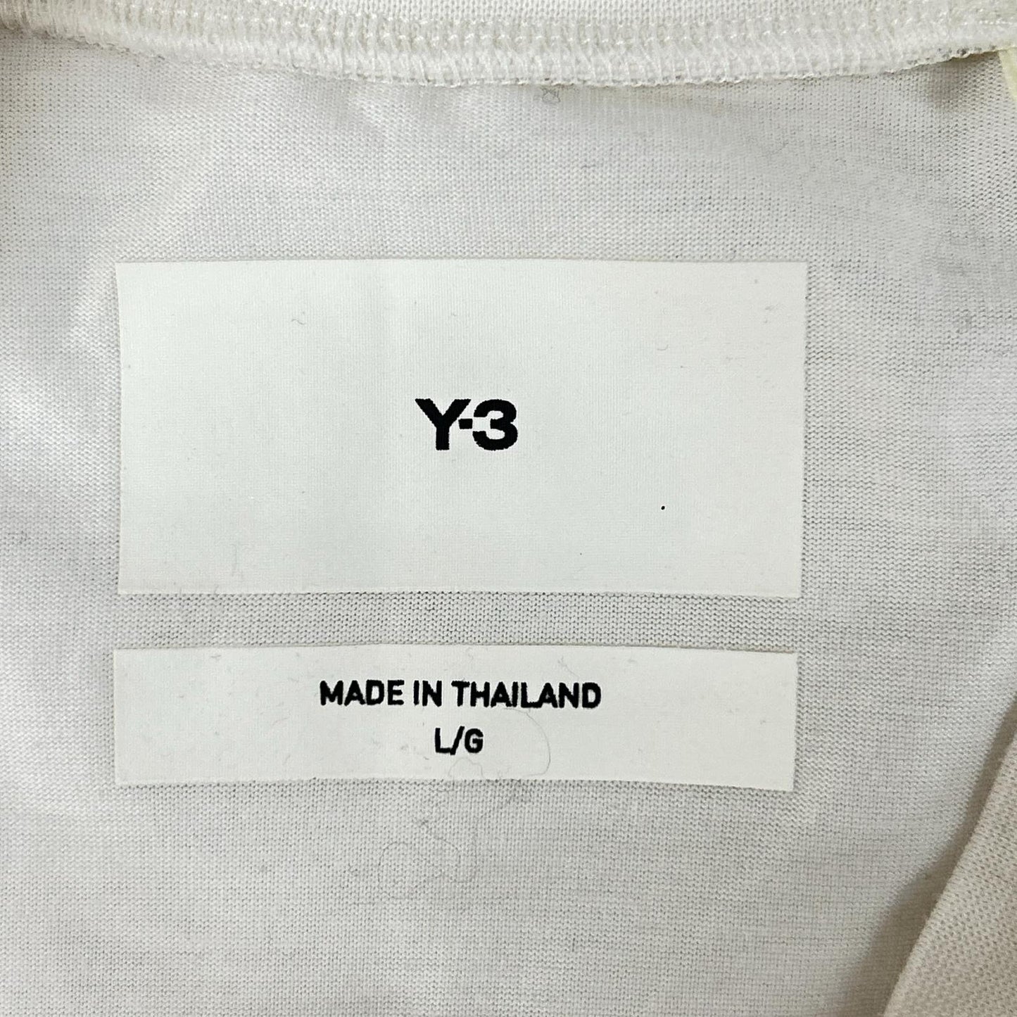 Y-3 ワイスリー IA1421 ホワイト スリーストライプ 長袖カットソー トップス