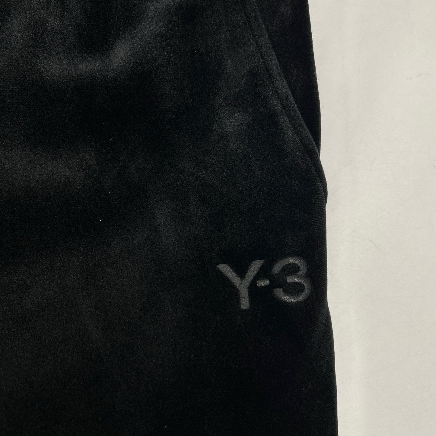 Y-3 ワイスリー IL2147 ブラック VELVET SPACER CUFFED PANTS ベルベット カフ パンツ ボトムス